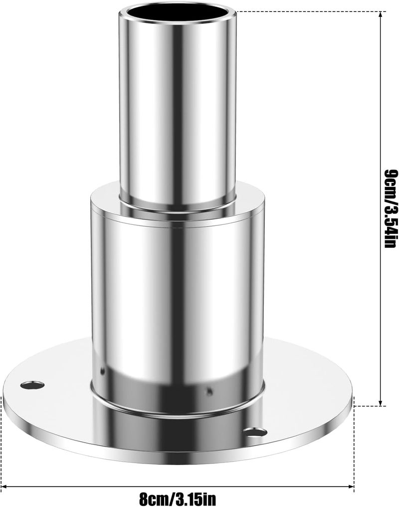 KNFFSAAJL Stainless Steel 316 Straight Thru Hull Exhaust Skin Diesel Heater Exhaust Pipe Thru Wall Fitting 24mm Tube Pipe Socket Hardware Through Hull Exhaust for Boats Car Truck Diesel Parking Heaters - Image 3